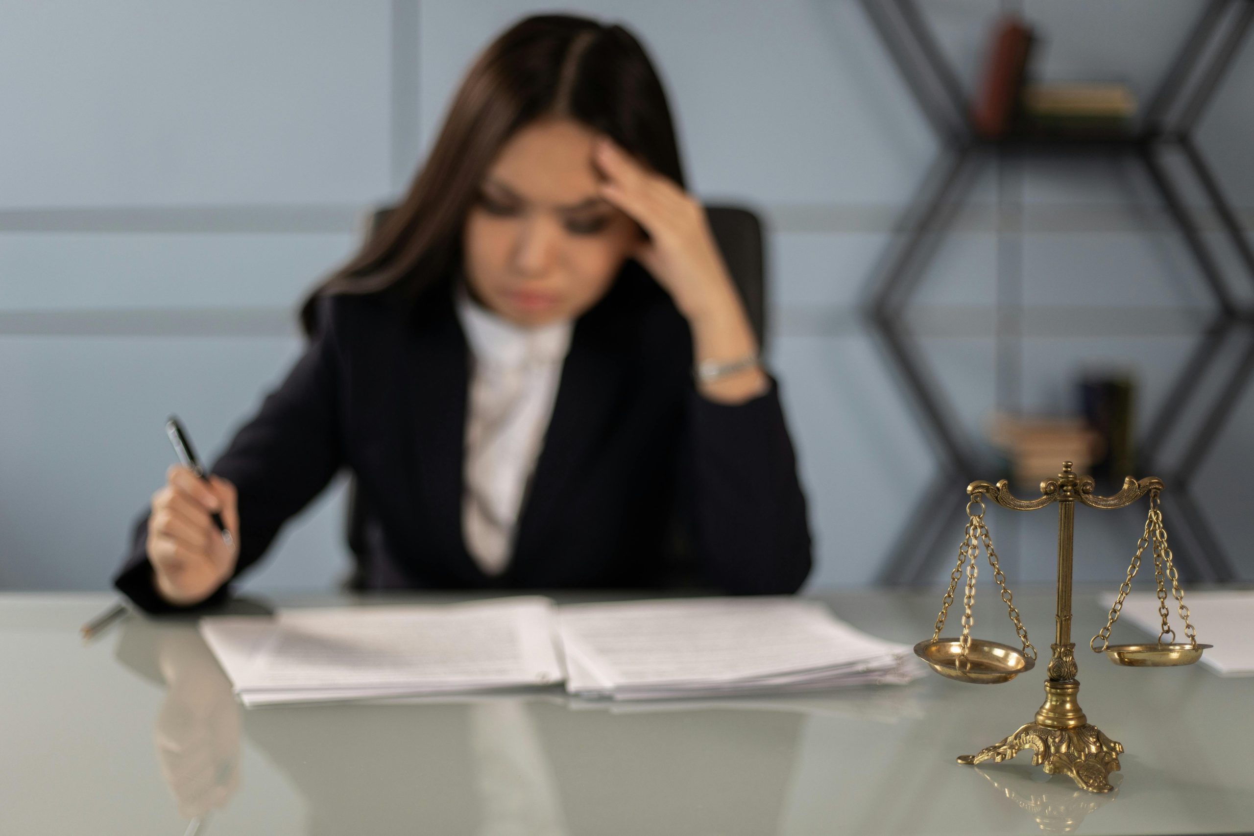 A law student struggles to write a manuscript related to due process