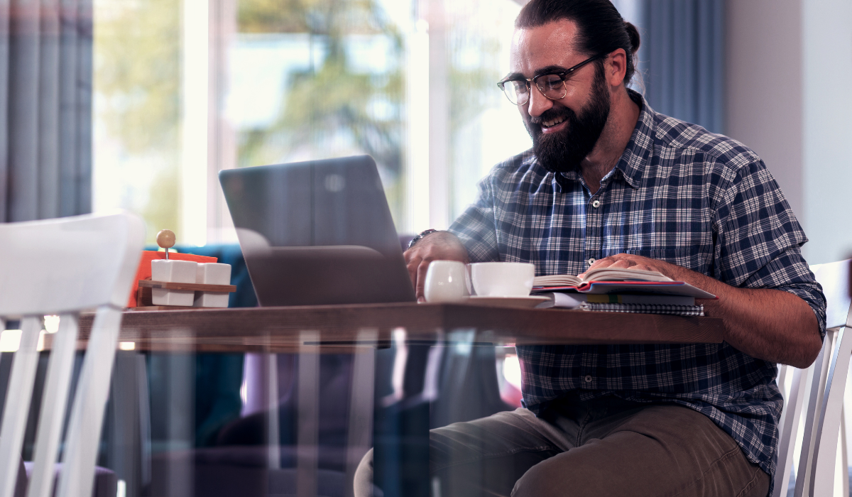 A remote legal interpreter prepares for a virtual deposition